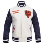 Chicago Bears Retro Classic Rib Wool Varsity Jacket