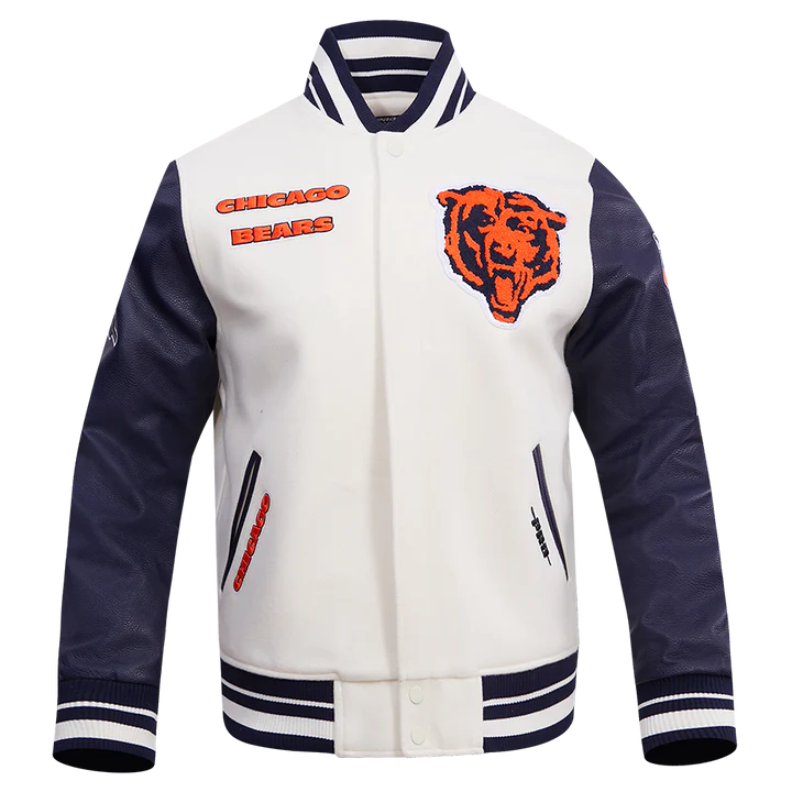 Chicago Bears Retro Classic Rib Wool Varsity Jacket