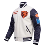 Chicago Bears Retro Classic Rib Wool Varsity Jackets