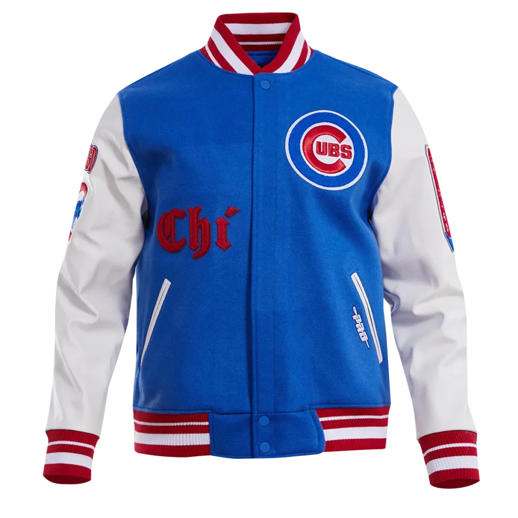 Chicago Cubs Old English Wool Varsity Jacket