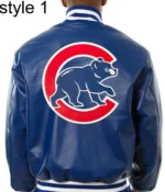 Chicago Cubs Royal Leather Varsity Jackets