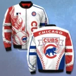 Chicago Cubs White Bomber Jacket