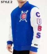 Chicago Cubs White and Royal Varsity Jacket8