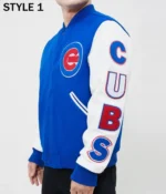 Chicago Cubs White and Royal Varsity Jacket9