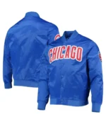 Chicago Cubs Wordmark Royal Satin Jacket