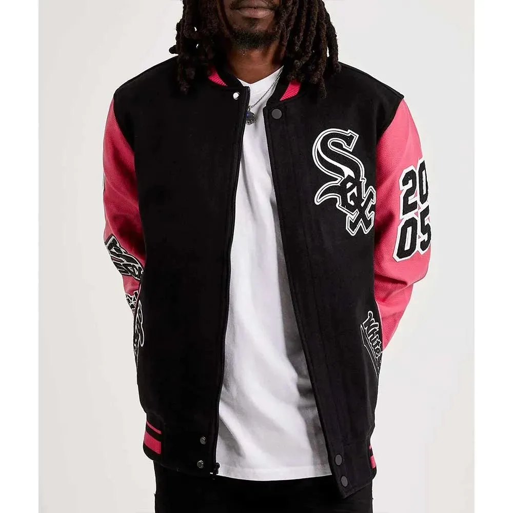 Chicago White Sox Varsity Pink and Black Jacket