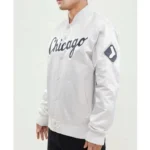 Chicago White Sox Wordmark Black and White Bomber Full-Snap Jacket