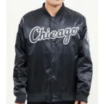 Chicago White Sox Wordmark Bomber Satin Jacket