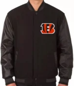 Cincinnati Bengals Black Varsity Jacket