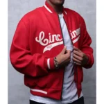 Cincinnati Reds 1969 Full-Zip Red Wool Varsity Jacket