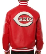 Cincinnati Reds Letterman Red Leather Jackets