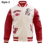 Cincinnati Reds Retro Classic Rib Varsity Jacket2