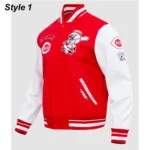 Cincinnati Reds Retro Classic Rib Varsity Jacket5