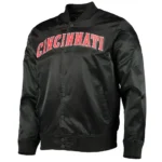 Cincinnati Reds Wordmark Black Satin Jackets