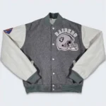 Classic 80’s La Raiders Gray And Cream Wool Varsity Jacket