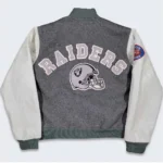 Classic 80’s La Raiders Gray And Cream Wool Varsity Jackets