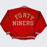 Classic 80s San Francisco 49ers Vintage Red Satin Jacket