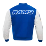 Classic Los Angeles Rams Blue Bomber Wool Varsity Jackets