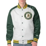 Clean-Up Hitter Oakland Athletics White and Green Jackets