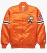 Cleveland Brown Starter Gridson Satin Jacket