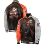 Cleveland Browns Lead Off Varsity Satin Jacket