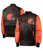 Cleveland Browns Locker Room Throwback Satin Jacket