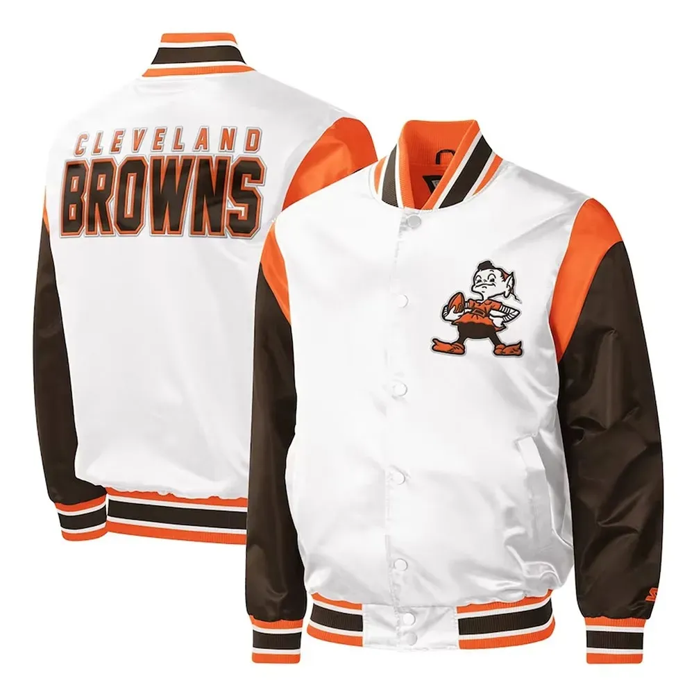 Cleveland Browns Throwback Pitch Varsity Jacket