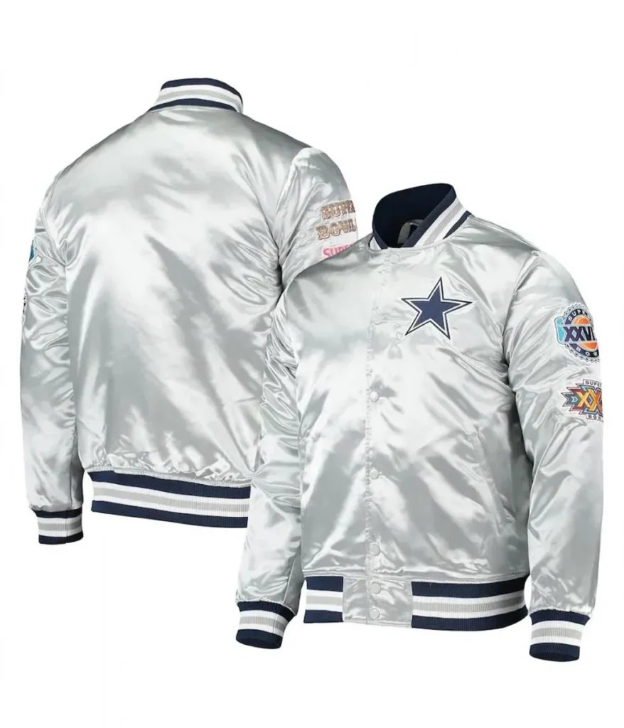 Dallas Cowboys Silver Full-Snap Jacket