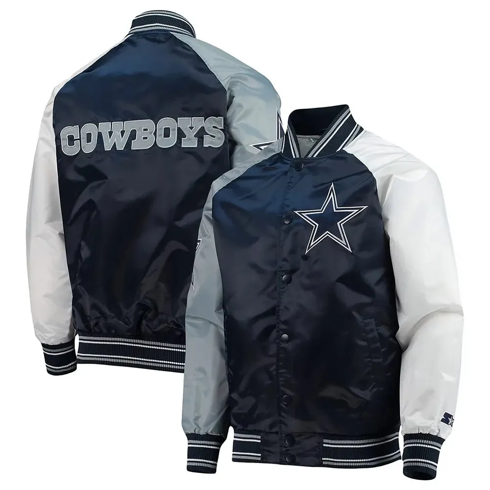 Dallas Cowboys The Reliever Varsity Satin Jacket