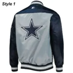 Dallas Cowboys The Tradition II Satin Blue and Grey Jackets