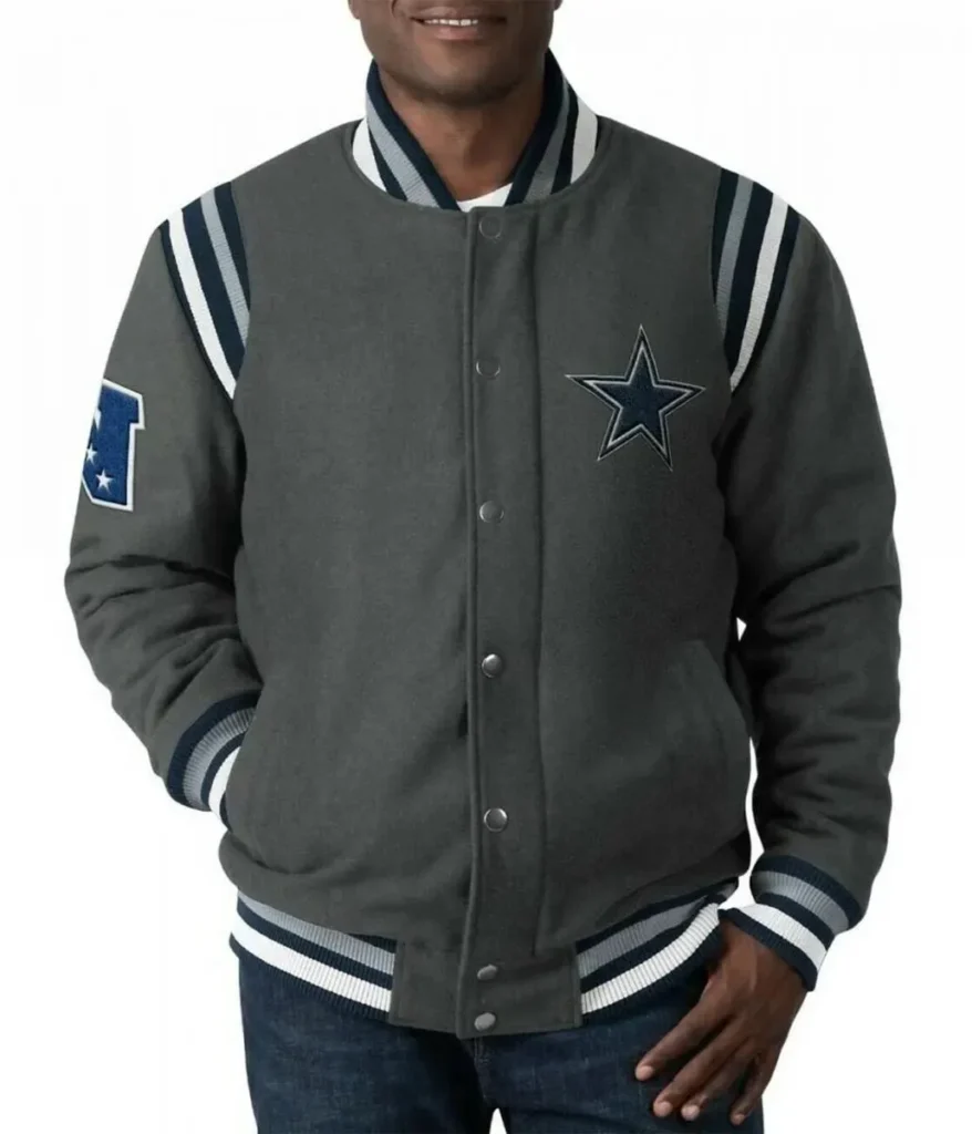 Dallas Cowboys Varsity Wool Gray Jackets