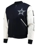 Dallas Cowboys White and Navy Varsity Letterman Jackets