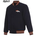 Denver Broncos Blue Wool Jacket