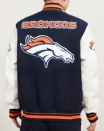 Denver Broncos Mash Up Wool Varsity Jacket4