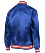 Denver Broncos Royal Blue Bomber Satin Jacket2