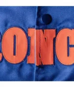 Denver Broncos Royal Blue Bomber Satin Jacket4