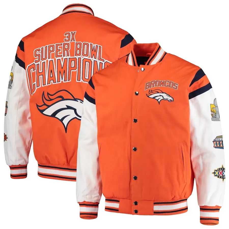 Denver Broncos Super Bowl Varsity Jacket1