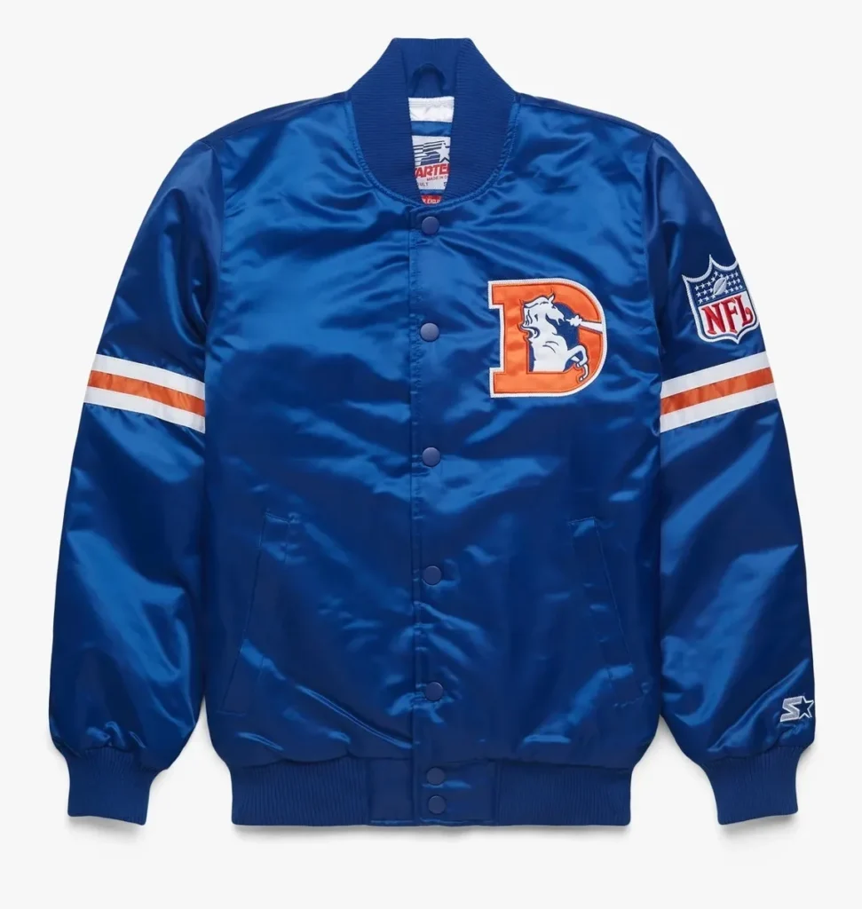 Denver Broncos Varsity Satin Jacket1