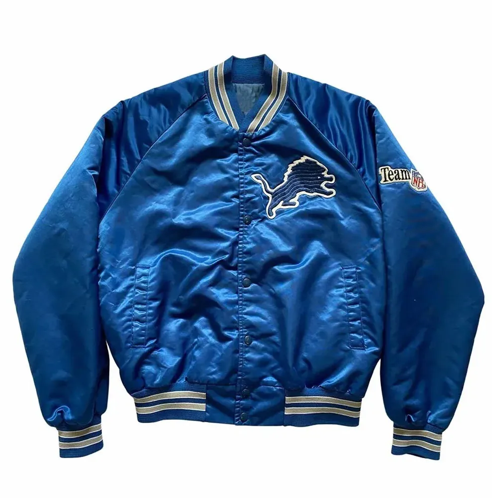 Detroit Lions 80’s Bomber Varsity Jacket