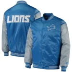 Detroit Lions Enforcer Satin Varsity Full-snap Starter Jacket