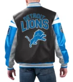 Detroit Lions Full-zip Leather Varsity Jackets