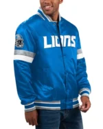 Detroit Lions Home Game Starter Blue Varsity Jacket