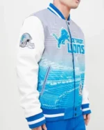 Detroit Lions Remix Wool & Leather Varsity Jackets