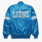 Detroit Lions Satin Varsity Bomber Jackets