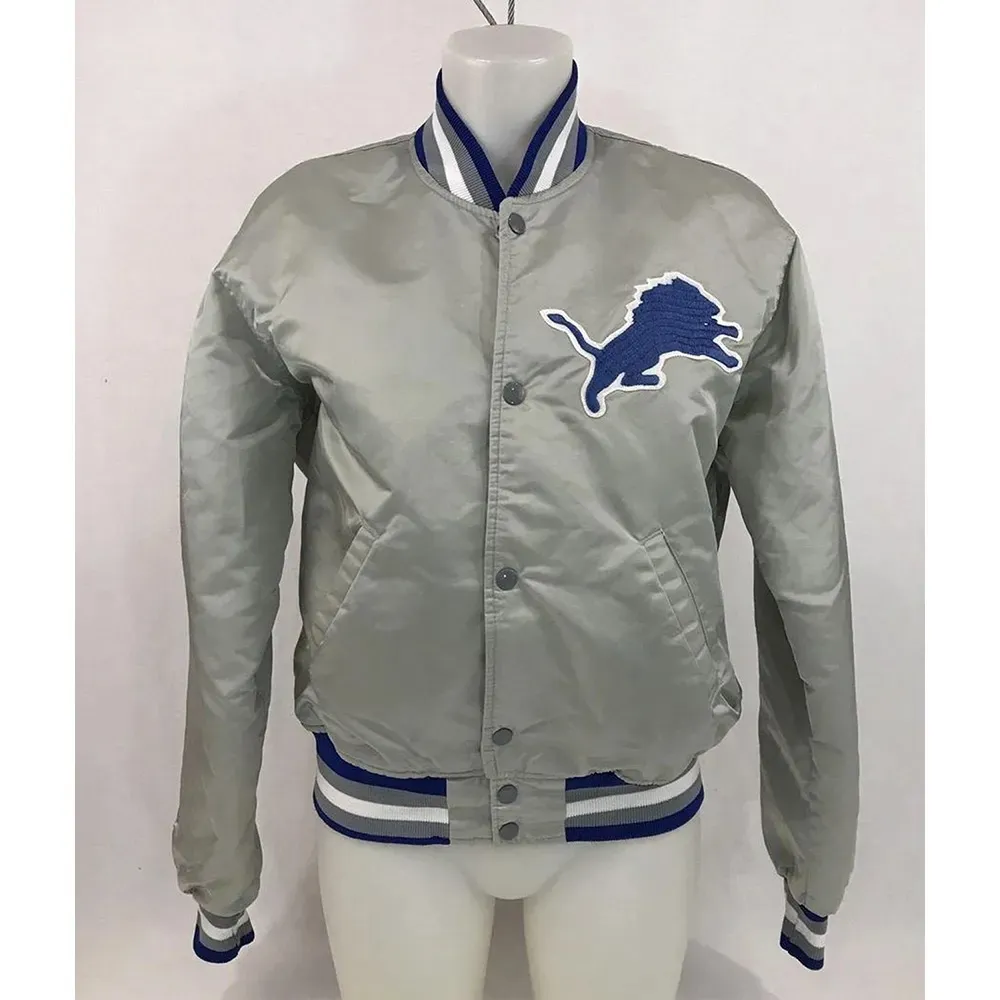 Detroit Lions Satin Varsity Jacket