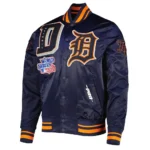 Detroit Tigers Mash Up Satin Bomber Jacket