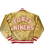 Forty Niners Gold Starter Bomber Satin Letterman Vintage Jackets