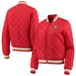 G-iii San Francisco 49ers Sports By Carl Banks Womens Quilted Bomber Jacket