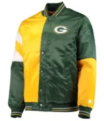 Green Bay Packers Leader Full-Snap Satin Jacket