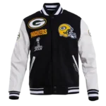 Green Bay Packers Mash Up Wool Varsity Jacket